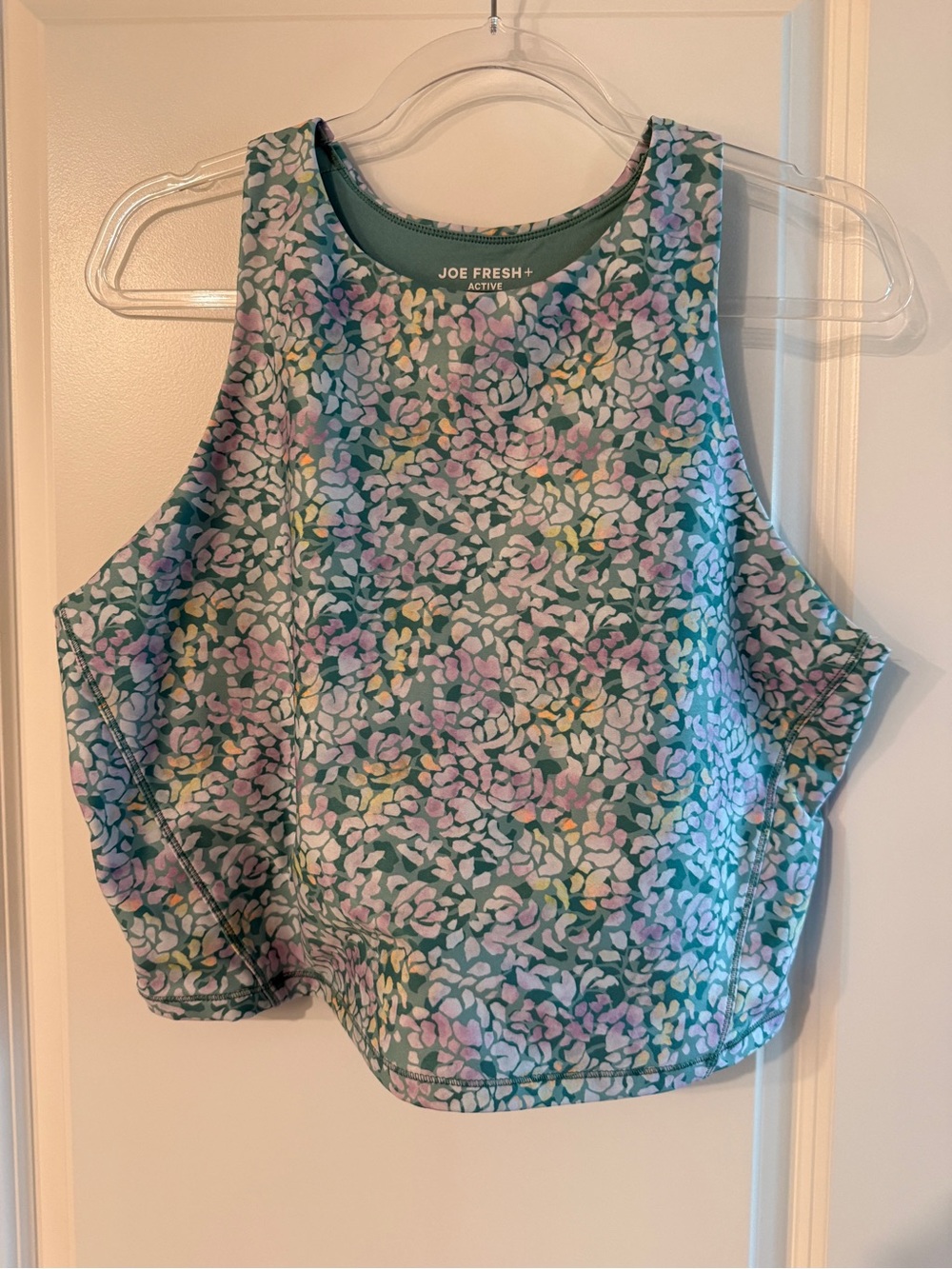 Joe Fresh Floral Green Racerback Tank